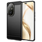 EIDERWOOD Honor 200 Pro (5G) Brushed Carbon Fiber Flexible Plastic Case - Black