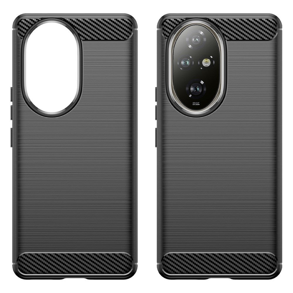 EIDERWOOD Honor 200 Pro (5G) Brushed Carbon Fiber Flexible Plastic Case - Black