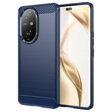 EIDERWOOD Honor 200 Pro (5G) Brushed Carbon Fiber Flexible Plastic Case - Blue