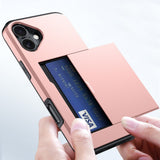 EIDERWOOD iPhone 16 Hybrid Tough Case w. Card Holder - Rose Gold