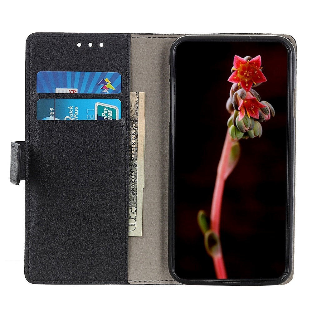 Motorola Edge 30 Neo Leather Flip Cover Scratch Resistant w. Wallet - Black