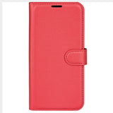 EIDERWOOD Honor 200 5G Case with Card Holder – Litchi Texture Faux Leather Flip Cover - Red