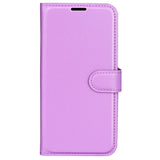 EIDERWOOD Honor 200 5G Case with Card Holder – Litchi Texture Faux Leather Flip Cover - Purple