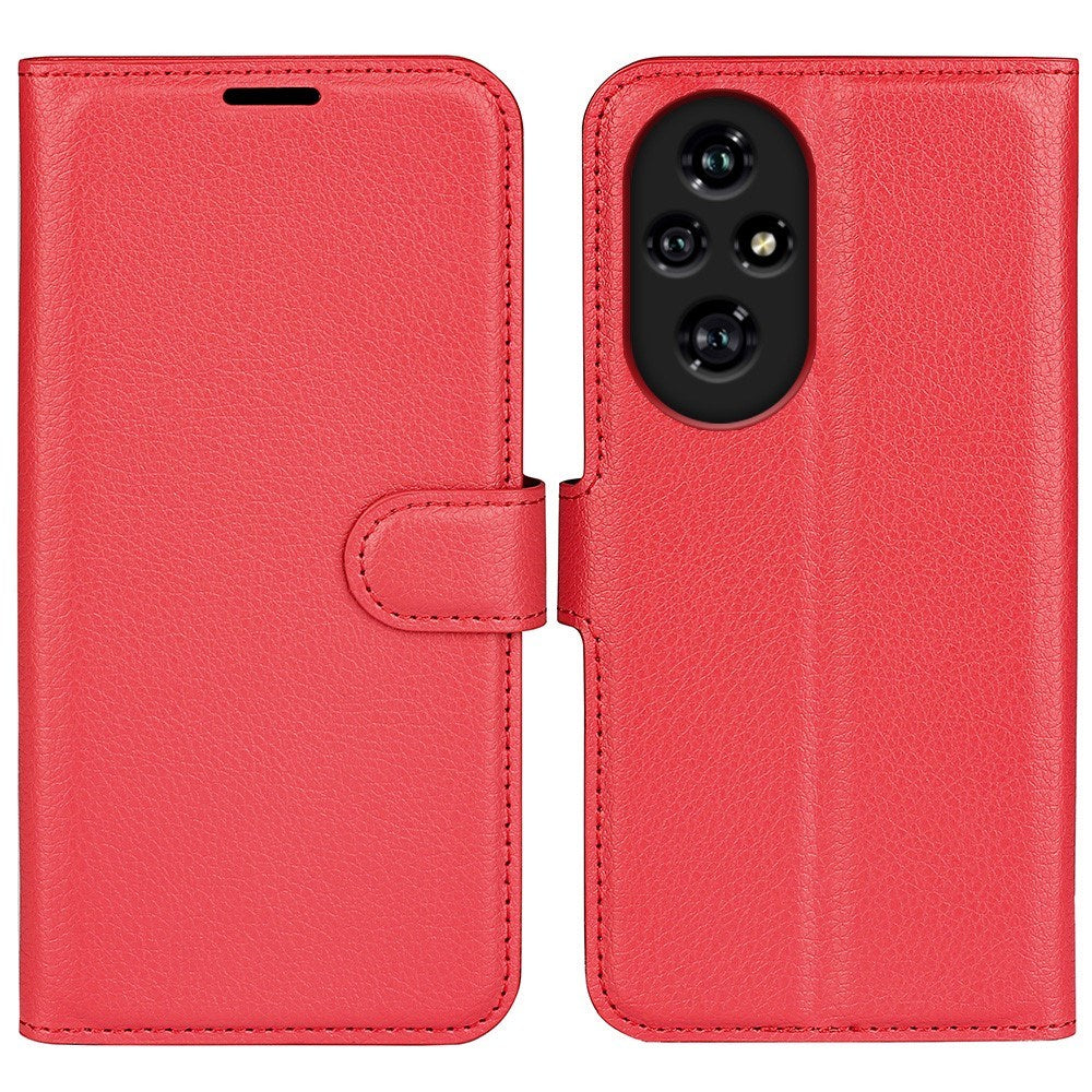 EIDERWOOD Honor 200 Pro (5G) Faux Leather Flip Case with Cardholder & Stand Function - Red