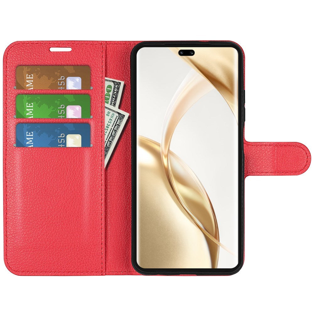 EIDERWOOD Honor 200 Pro (5G) Faux Leather Flip Case with Cardholder & Stand Function - Red