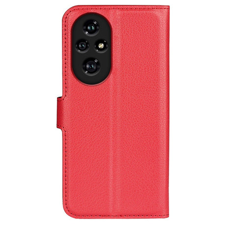 EIDERWOOD Honor 200 Pro (5G) Faux Leather Flip Case with Cardholder & Stand Function - Red