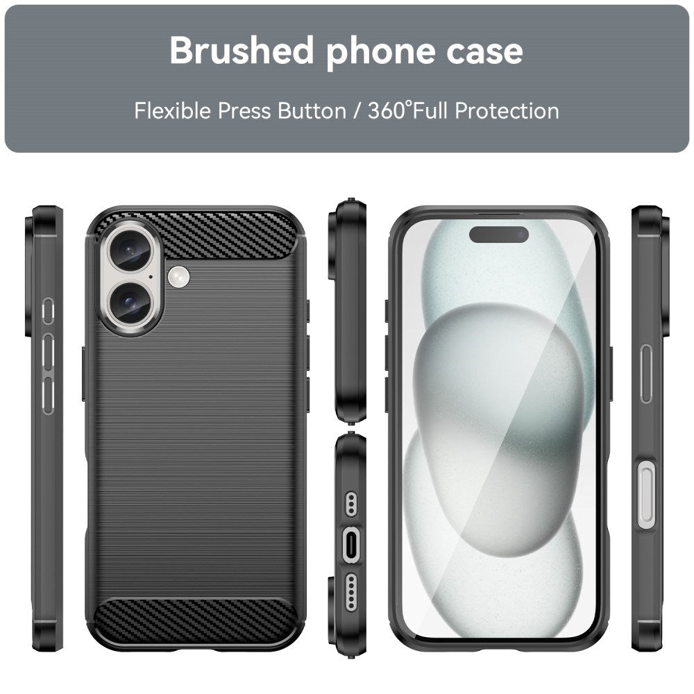 EIDERWOOD iPhone 16 Brushed Carbon Case - Black