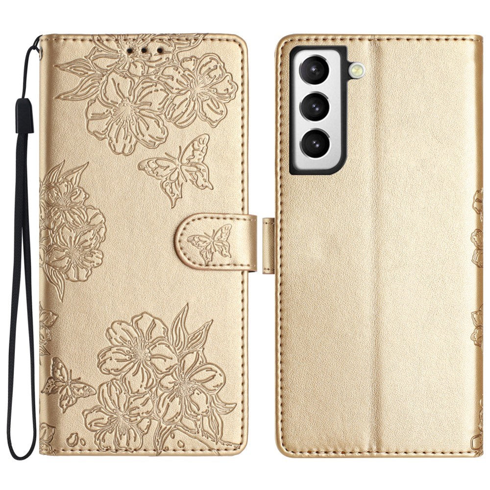 EIDERWOOD Samsung Galaxy S22+ (Plus) Faux Leather Wallet Case with Engraving - Gold
