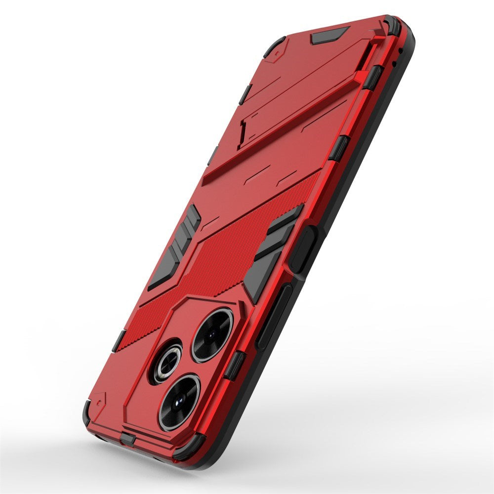 EIDERWOOD Xiaomi Redmi 13 Hybrid Tough Case with Kickstand - Red