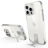 EIDERWOOD iPhone 16 Pro Hybrid Plastic Case w. Kickstand - Transparent / Silver