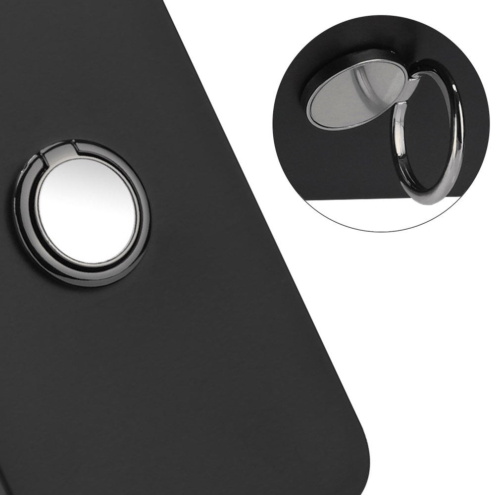 EIDERWOOD Samsung Galaxy S24 FE Flexible Plastic Case w. Magnetic Ring Kickstand - Black