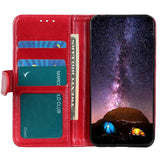 Sony Xperia 5 IV Classic Leather Flip Case w. Stand & Wallet - Red