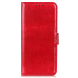 Sony Xperia 5 IV Classic Leather Flip Case w. Stand & Wallet - Red