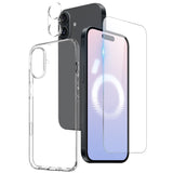 iPhone 16 | 3 i 1 360° Protection set w. Screen Protection | Case | Camera Lens Protection - Transparent