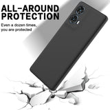 Motorola Moto G85 (5G) Liquid Silicone Case w. Strap - Black