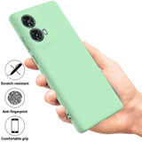 Motorola Moto G85 (5G) Liquid Silicone Case w. Strap - Green