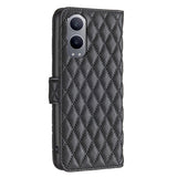 EIDERWOOD OnePlus Nord CE4 Lite (5G) Leather Flip Case w. Wallet & Strap - Rhombus - Black