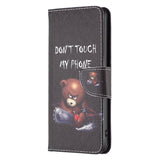EIDERWOOD OnePlus Nord CE4 Lite (5G) Leather Case with Wallet & Stand Function - "Dont Touch My Phone" Bear