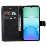 EIDERWOOD Xiaomi Redmi 13 Faux Leather Case with Wallet and Strap - Black