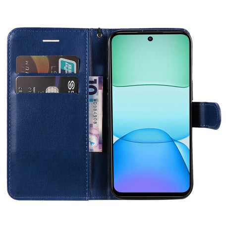 EIDERWOOD Xiaomi Redmi 13 Faux Leather Case with Wallet and Strap - Blue