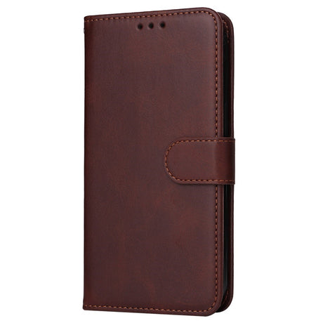 EIDERWOOD Samsung Galaxy S24 FE Leather Flip Case with Wallet and Strap - Brown