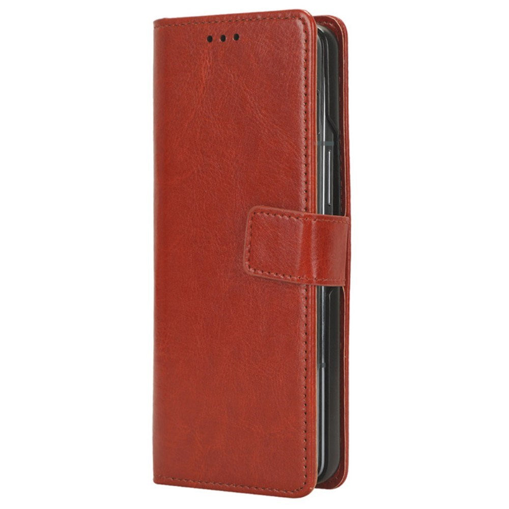 EIDERWOOD Samsung Galaxy Z Fold6 Leather Case with Wallet and Strap - Brown