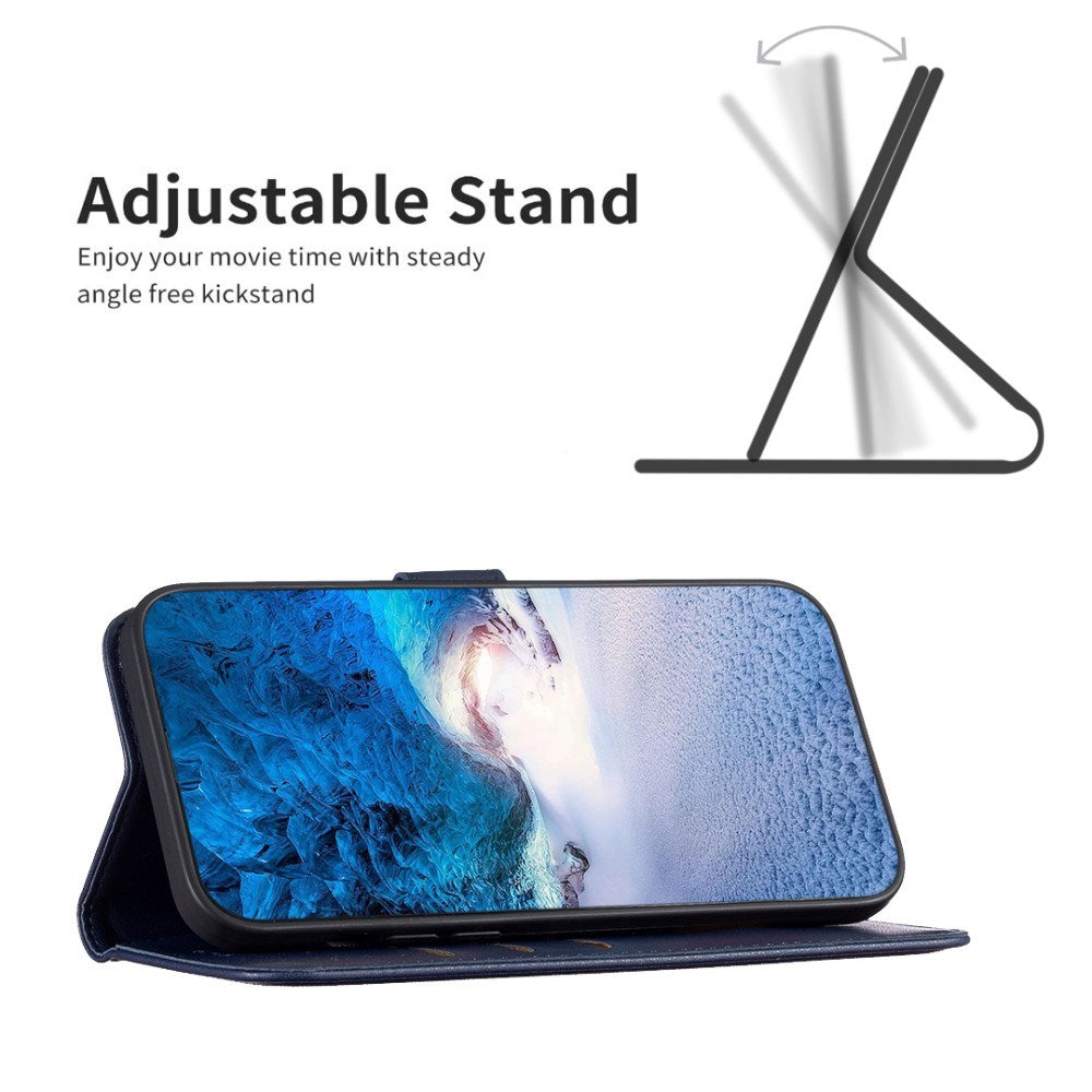 HMD Pulse+ Leatherette Flip Cover with Stand Function & Card Holder - Blue