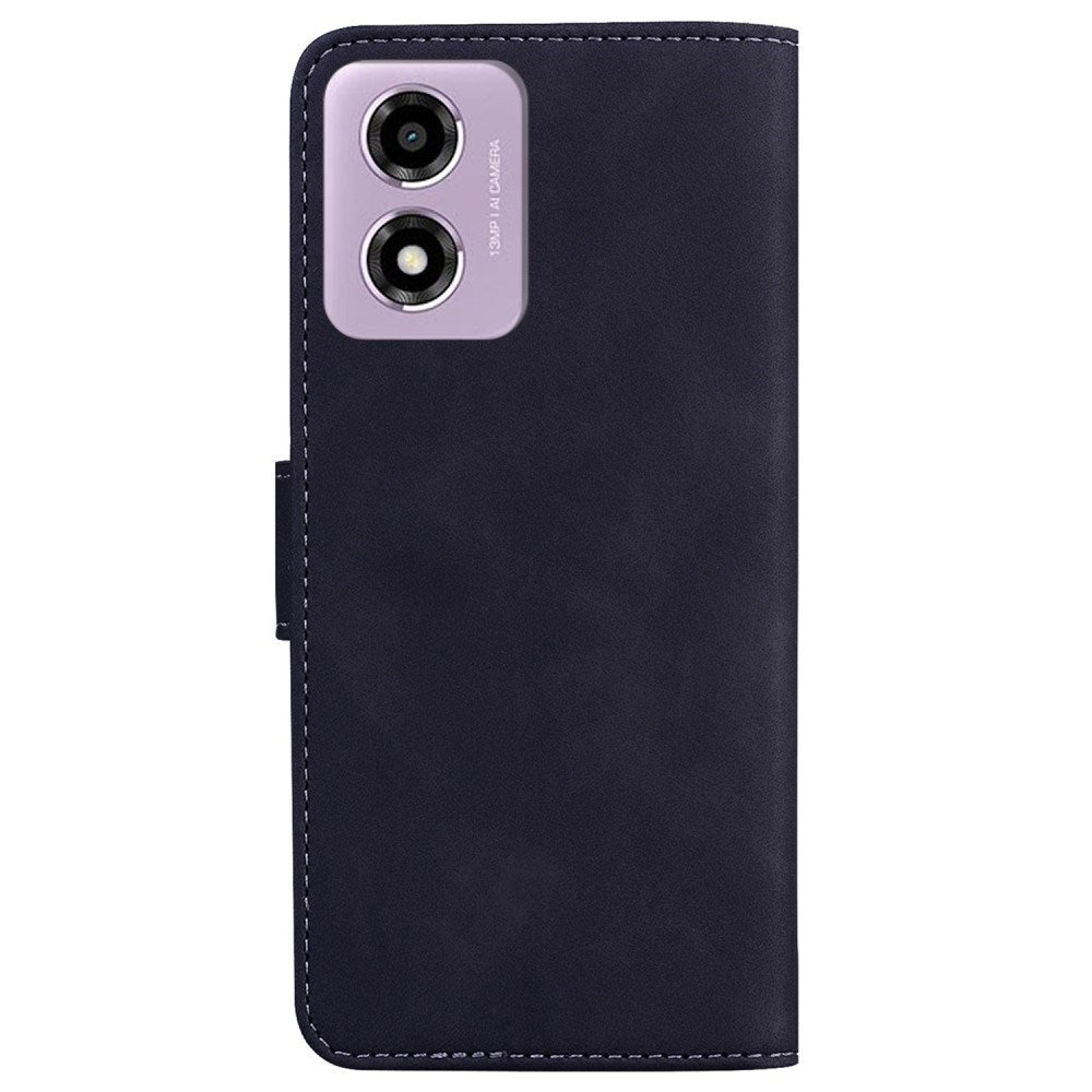 EIDERWOOD Motorola Moto E14 (4G) / G04s (4G) Leatherette Flip Case with Stand Function & Card Holder - Black