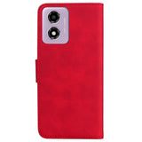 EIDERWOOD Motorola Moto E14 (4G) / G04s (4G) Leatherette Flip Case with Stand Function & Card Holder - Red