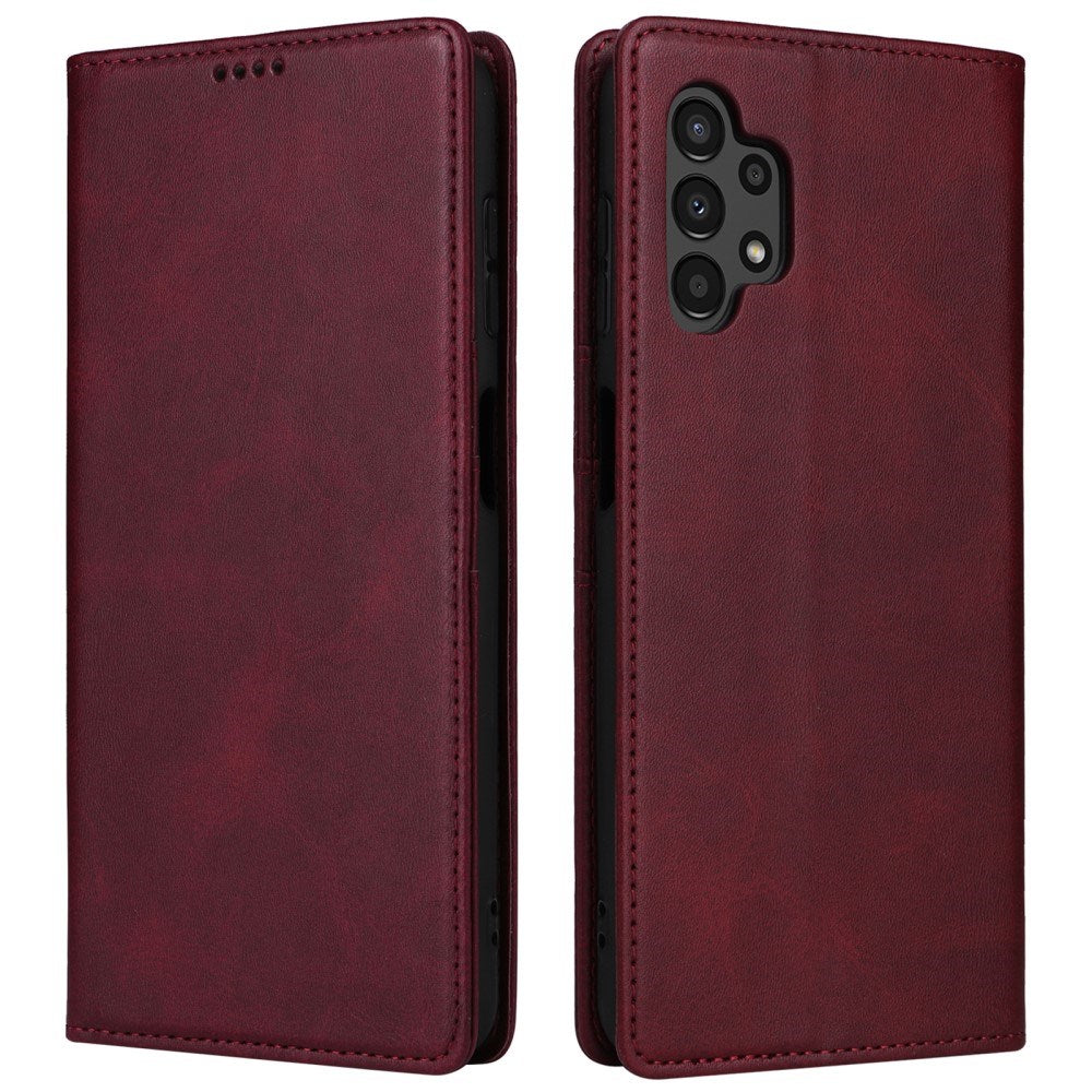 EIDERWOOD Samsung Galaxy A13 (4G/5G) / A04s / M13 Faux Leather Flip Case with Cardholder & Stand Function - Red