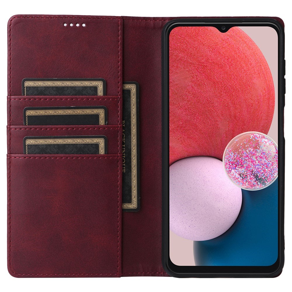 EIDERWOOD Samsung Galaxy A13 (4G/5G) / A04s / M13 Faux Leather Flip Case with Cardholder & Stand Function - Red