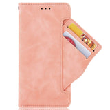 Motorola Edge 30 Ultra Leather Case w. Stand / Card Holder & Extra Card Pocket - Pink