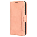 Motorola Edge 30 Ultra Leather Case w. Stand / Card Holder & Extra Card Pocket - Pink