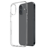 NORTHJO iPhone 16 2-in-1 Set Flexible Plastic Case with Tempered Glass Screen Protector - Transparent