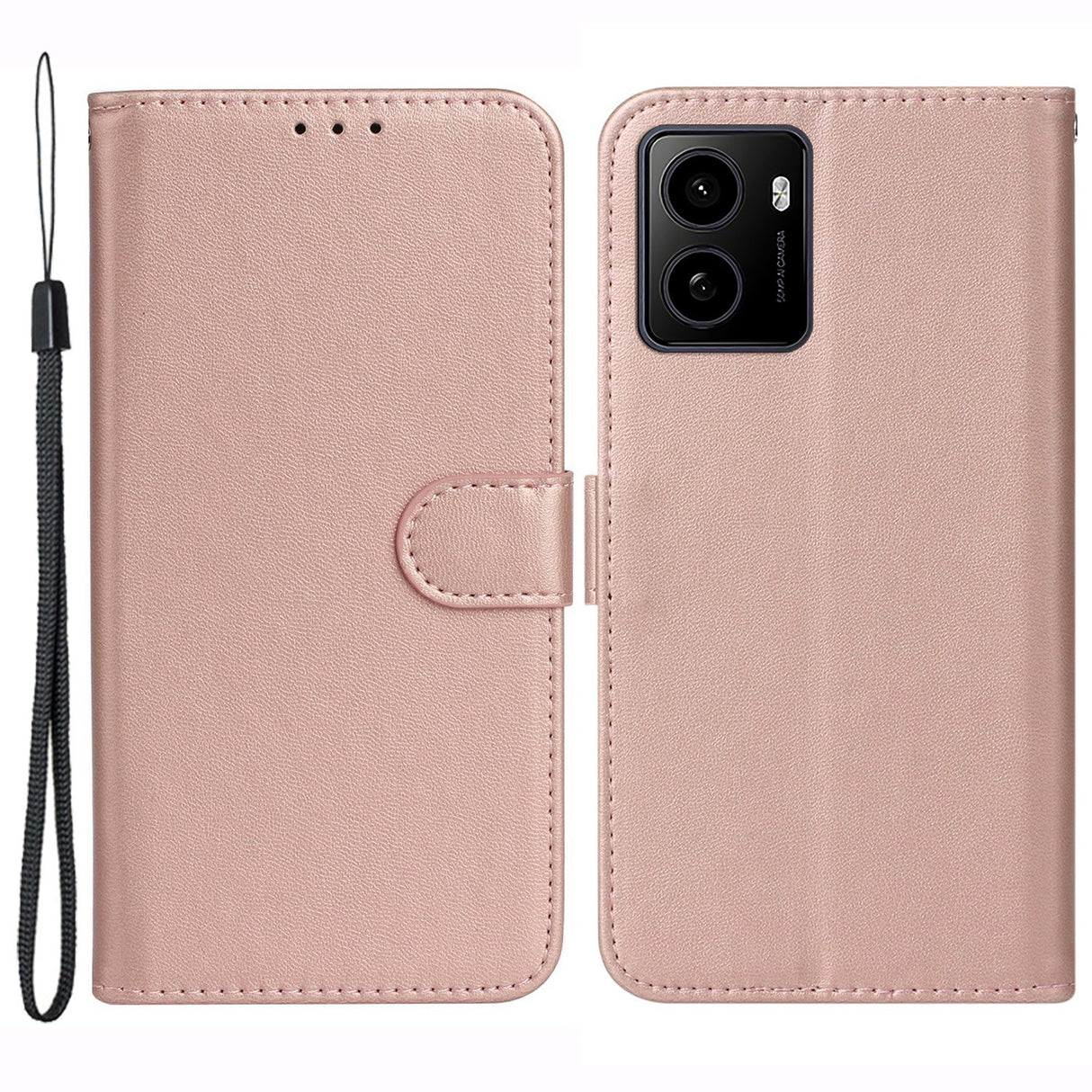 EIDERWOOD HMD Pulse/Pro/Plus Leather Case with Wallet & Strap - Rosegold