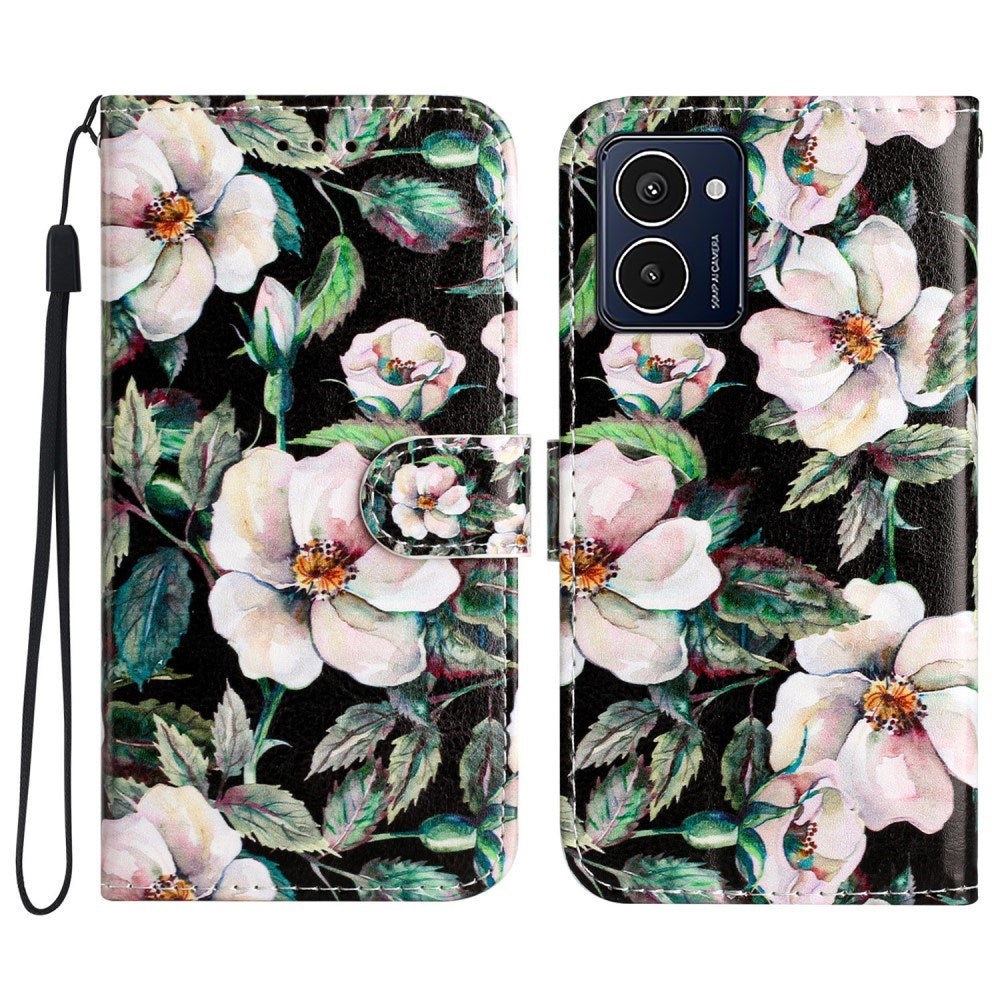 EIDERWOOD HMD Pulse / Pulse Pro / Pulse+ PU Leather Flip Case w. Wallet and Strap - Magnolia Blomster