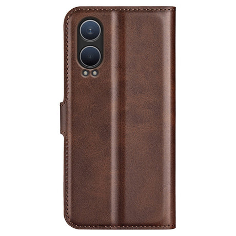 EIDERWOOD OnePlus Nord CE4 Lite (5G) Leather Flip Case w. Card Holder & Magnetic Closure - Brown