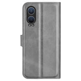 EIDERWOOD OnePlus Nord CE4 Lite (5G) Leather Flip Case w. Card Holder & Magnetic Closure - Grey