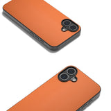 EIDERWOOD iPhone 16 Leather Coated Plastic Case - Orange