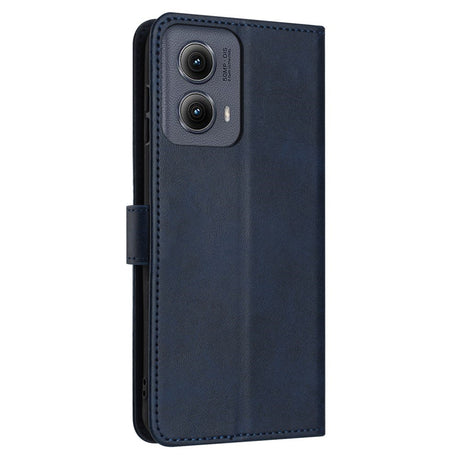 EIDERWOOD Motorola G85 (5G) Imitation Leather case w. Wallet & Strap - Dark Blue