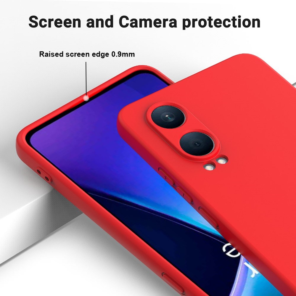 EIDERWOOD OnePlus Nord CE4 Lite (5G) Liquid Silicone Case w. Strap - Red