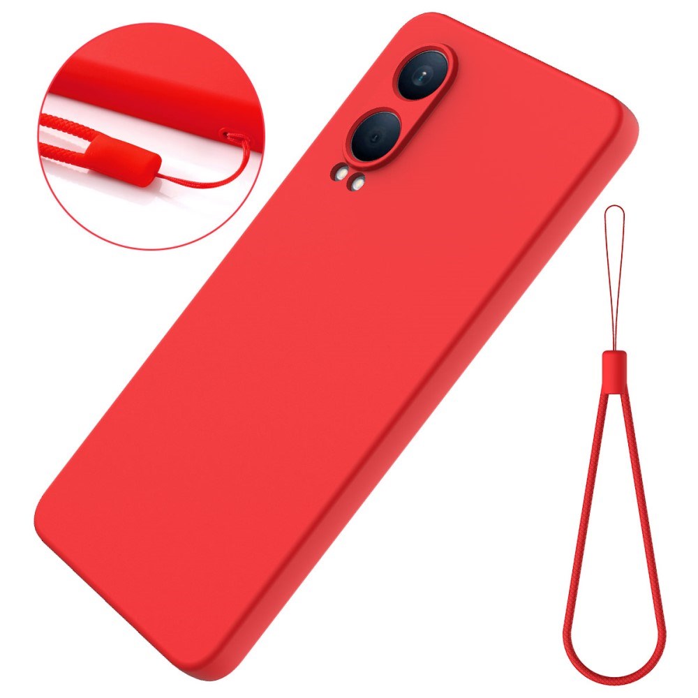EIDERWOOD OnePlus Nord CE4 Lite (5G) Liquid Silicone Case w. Strap - Red