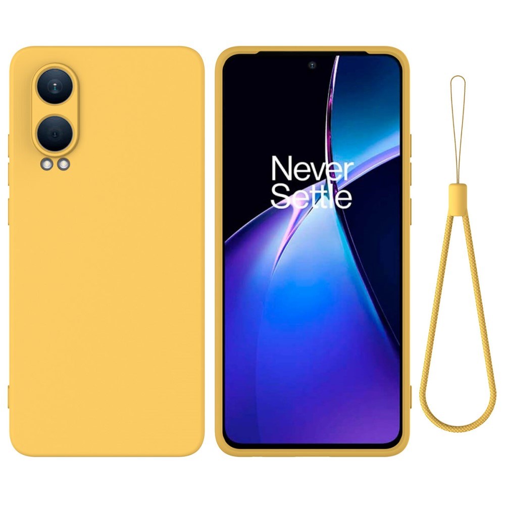 EIDERWOOD OnePlus Nord CE4 Lite (5G) Liquid Silicone Case w. Strap - Yellow