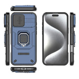 EIDERWOOD iPhone 16 Pro Max Tough Case w. Magnetic Kickstand & Cam Slider - Blue