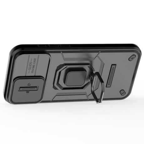 EIDERWOOD iPhone 16 Plus Tough Case w. Magnetic Kickstand & Cam Slider - Black