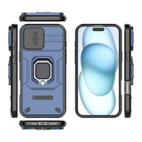 EIDERWOOD iPhone 16 Plus Tough Case w. Magnetic Kickstand & Cam Slider - Blue