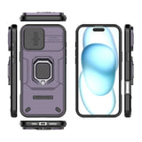 EIDERWOOD iPhone 16 Plus Tough Case w. Magnetic Kickstand & Cam Slider - Purple