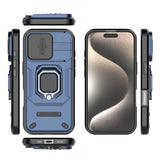 EIDERWOOD iPhone 16 Pro Tough Case w. Magnetic Kickstand & Cam Slider - Blue