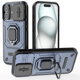 EIDERWOOD iPhone 16 Tough Case w. Magnetic Kickstand & Cam Slider - Blue