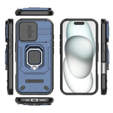 EIDERWOOD iPhone 16 Tough Case w. Magnetic Kickstand & Cam Slider - Blue